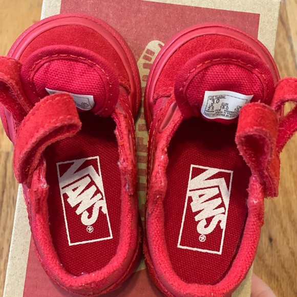 Racing Red Toddler Vans size 3.0 - Picture 8 of 8